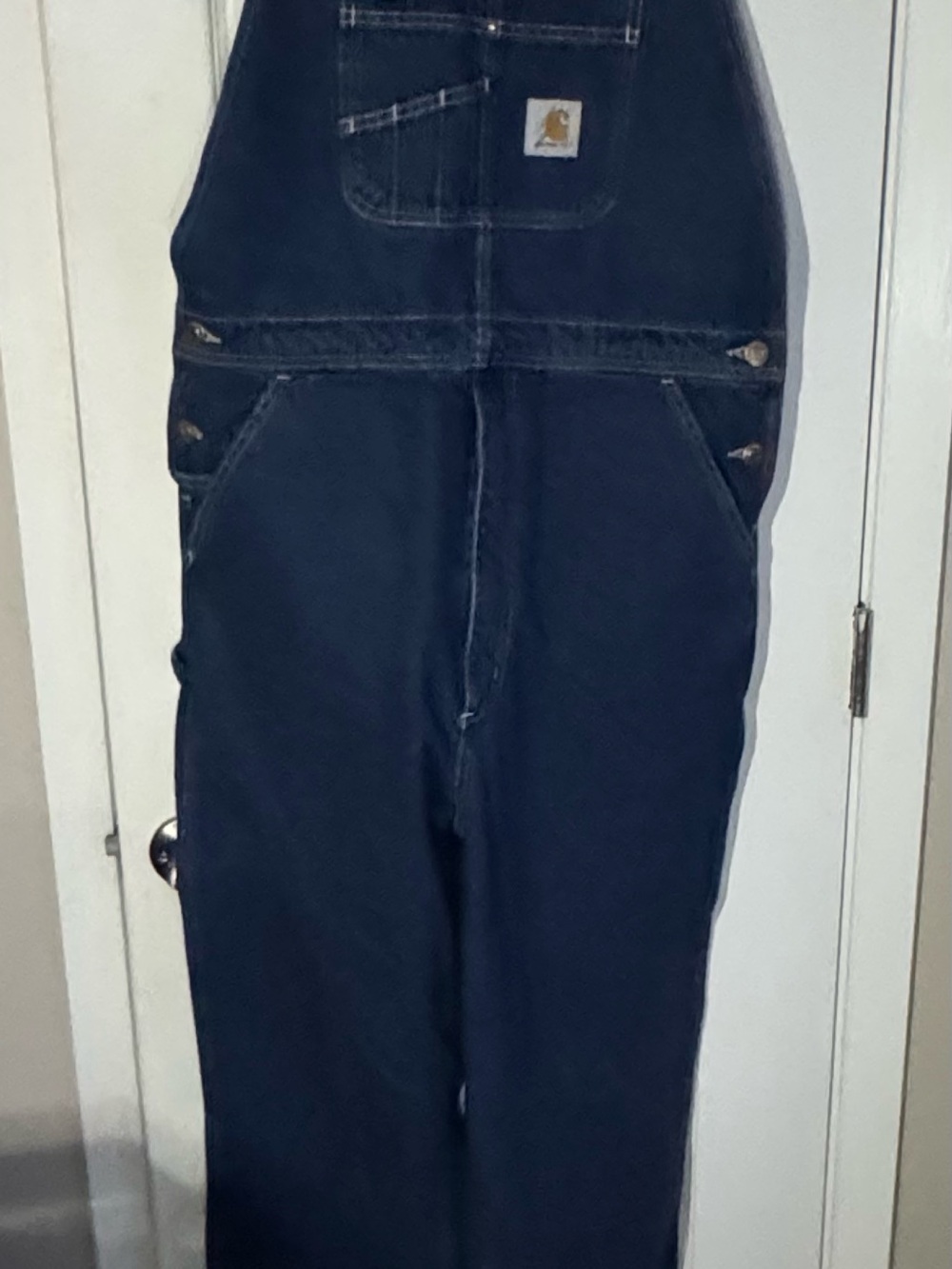 Carhartt Men's Dark Navy Relaxed Jeans Bib Overalls